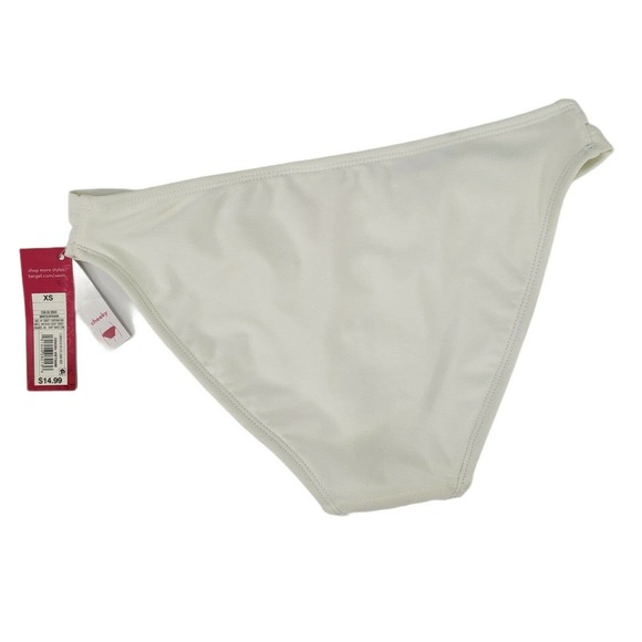 Cheeky Bikini Swim Bottom Juniors 1 Womens 00 White Strappy Sides - Picture 9 of 11